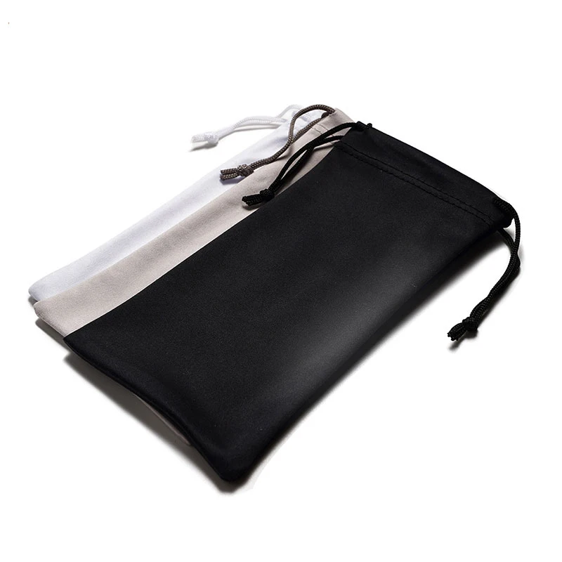 Soft Cloth Glasses bag sunglasses case Waterproof Dustproof eyeglasses pouch Eyewear Accessories Black White Gray Sunglasses Bag