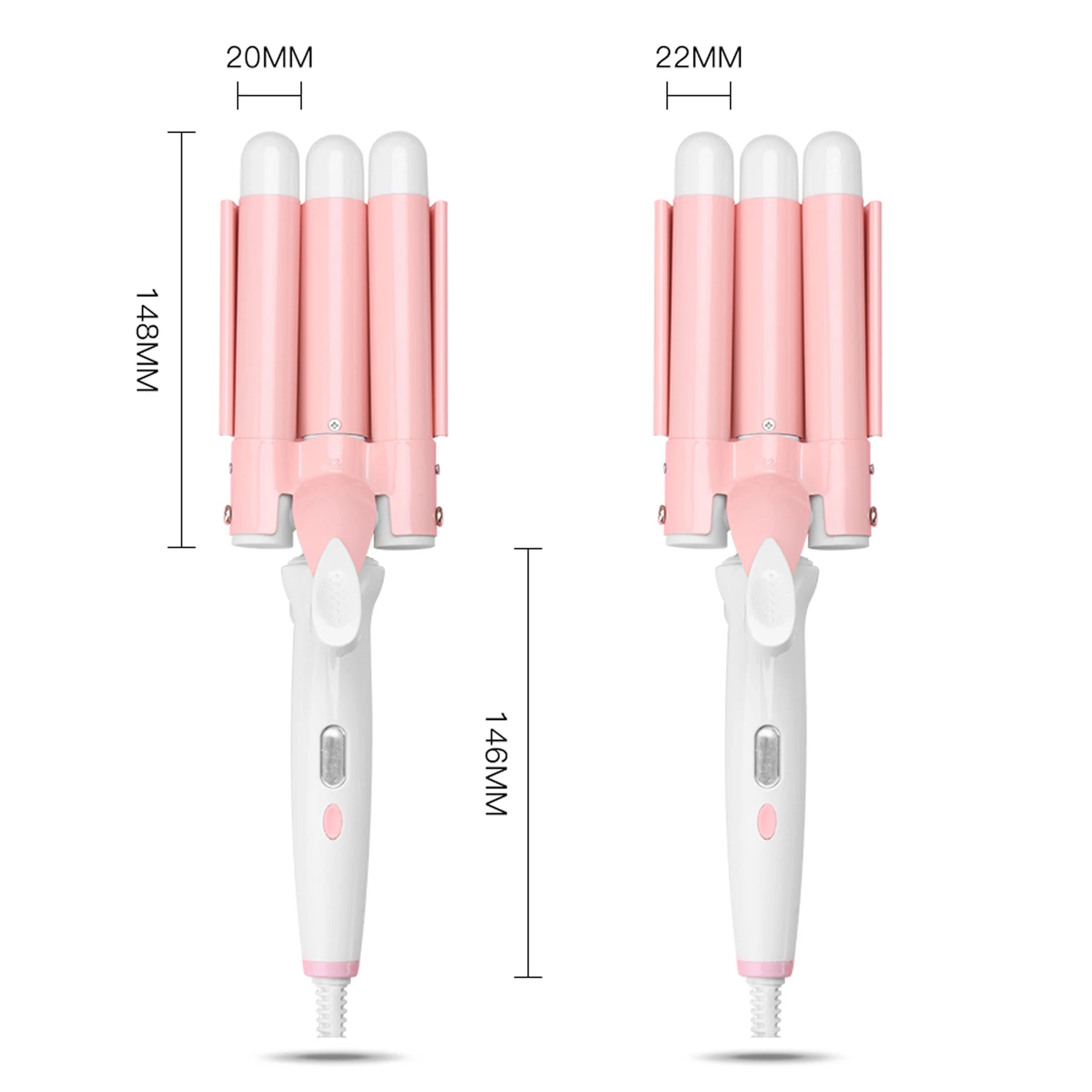 Tinx Hair Curler Ceramic Tourmaline Triple Barrels Hair Waving Styling amazon ceramic cordless hair curler 3 barrel wave