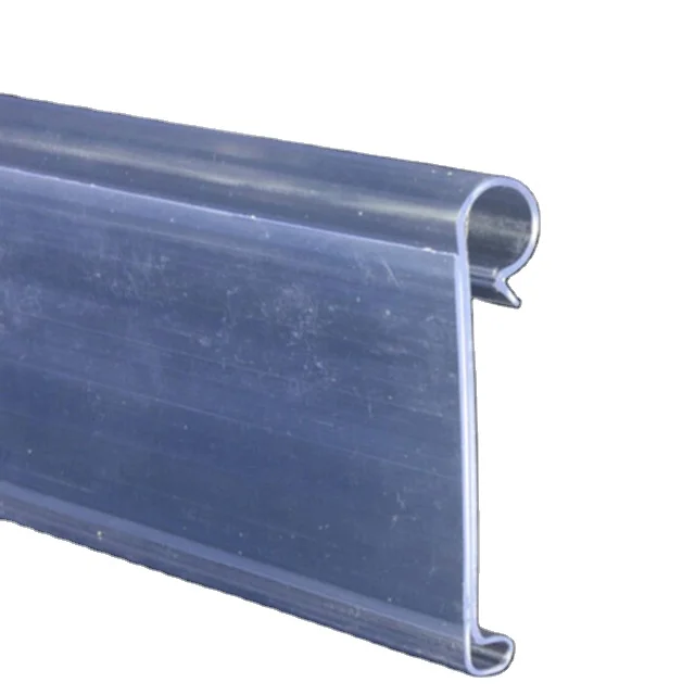 plastic Extrusion  clear shelf label holder for supermarket shelf