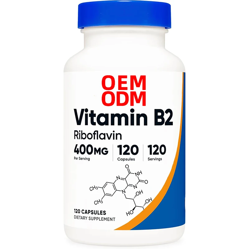 Vitamin B2 (riboflavin) 400mg 120 Capsules - Gluten Free, Non-GMO Supports Energy,Skin,And Cellular Health Vitamin B12