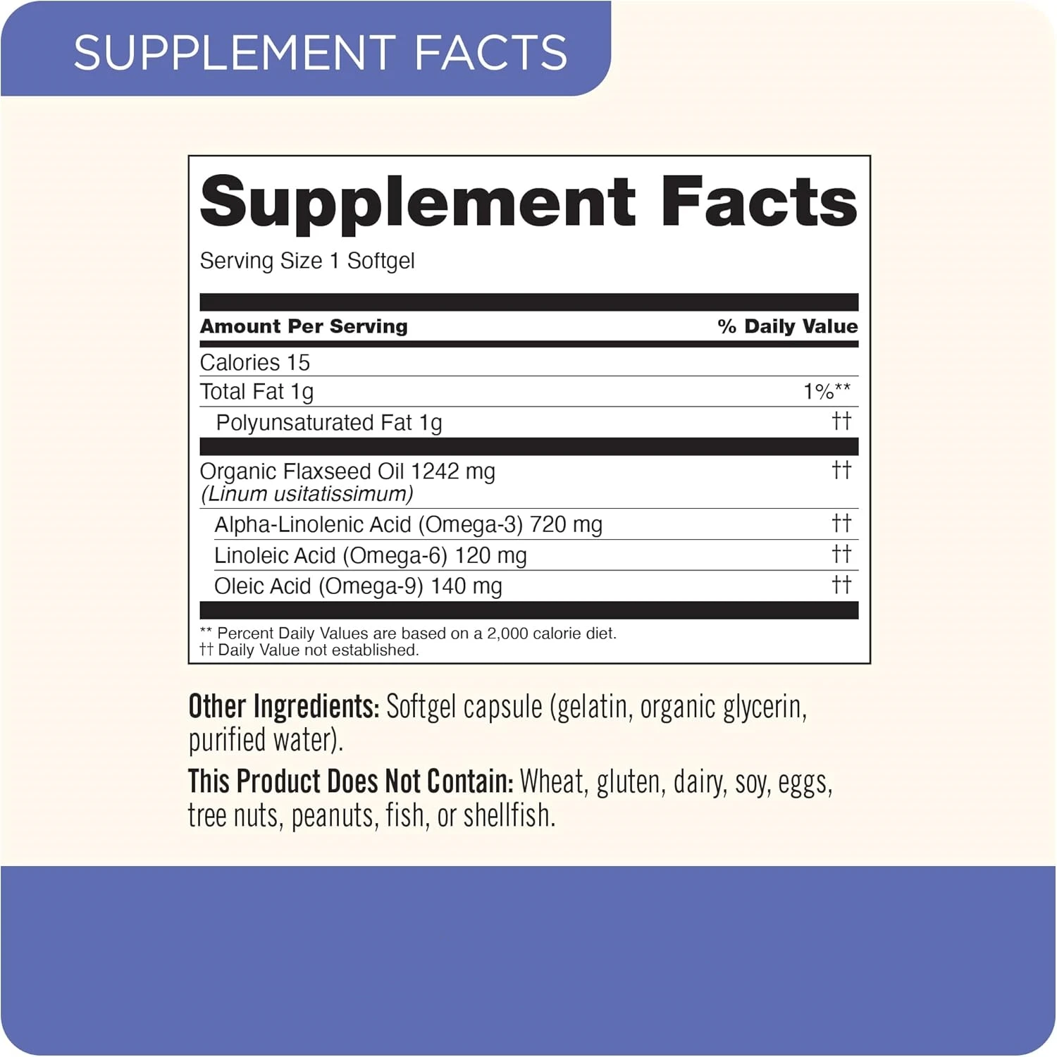 OEM/ODM Flaxseed Oil 1200 mg Fish Free Omega 3 Supplement with 720mg ALA Omega 3 Heart Health Support Immune Health Skin Health