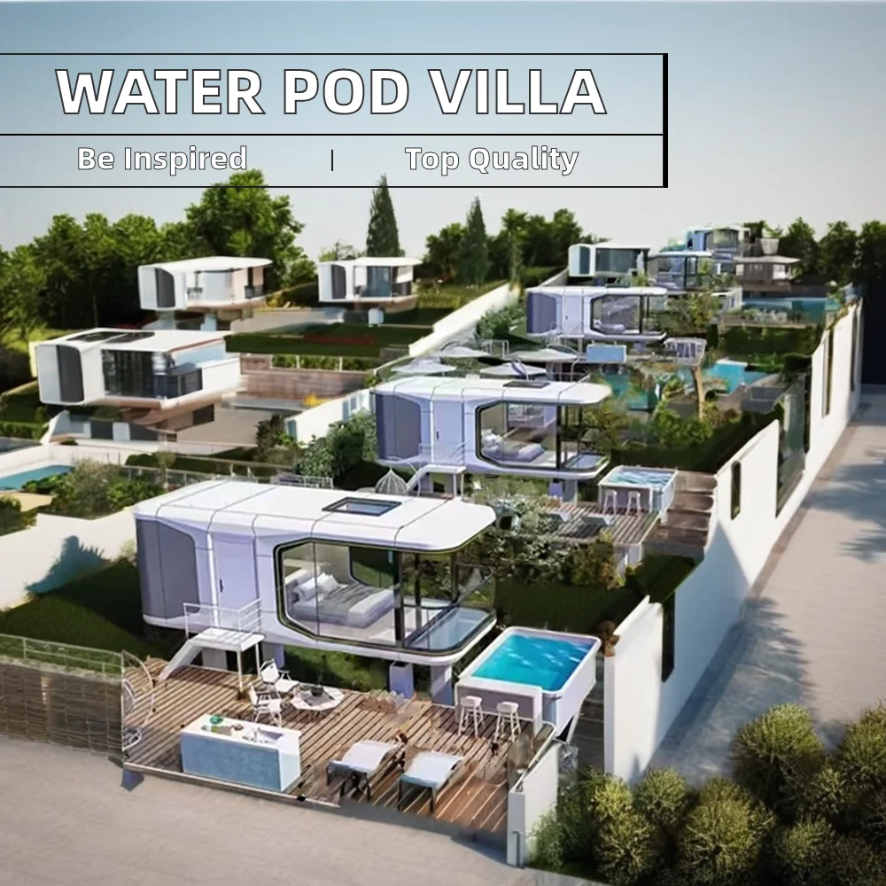 Modern Dutch Floating Foldable Capsule House Unique Water Tank Design for Hotel Warehouse Applications Product Category Villas