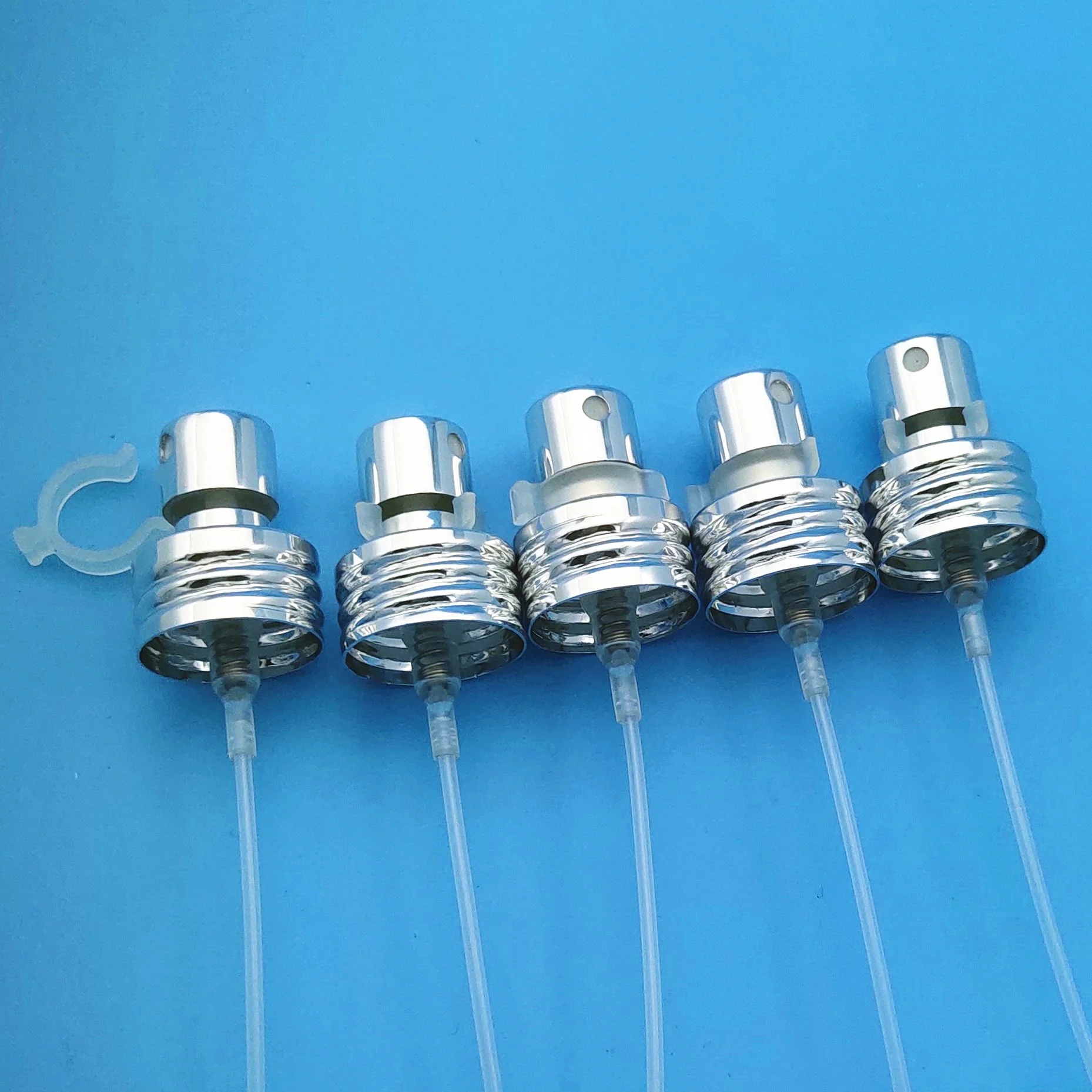 20/400 aluminum metal silver short screw mist sprayer with plastic clip