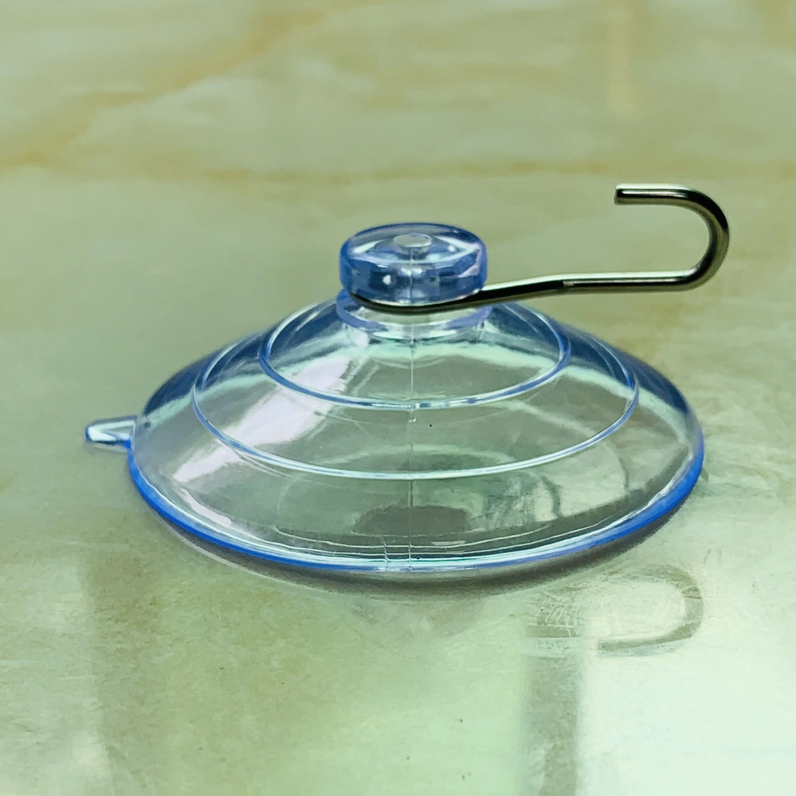 No-Punch Kitchen Sticky Hooks Glass Goor Hanging Silicone Sucker PVC Vacuum Suction Cup with Metal Hook