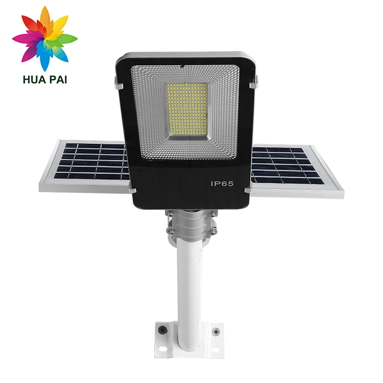 HUAPAI Aluminum IP65 waterproof outdoor remote control 100 watt high lumen solar led street light