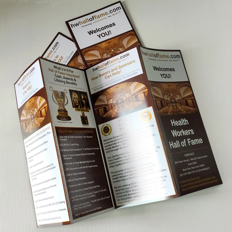 High Quality Custom Size A3 A4 A5 A6 Art Paper Promotion Flyer Advertising Printing Service OEM Offset Printing Brochure CN;GUA