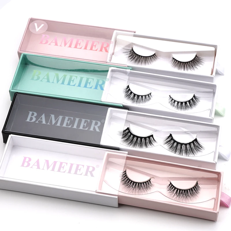 Free Sample cajitas lashes mit logo und box Light Pink Hard Russian Lash Eyes Box