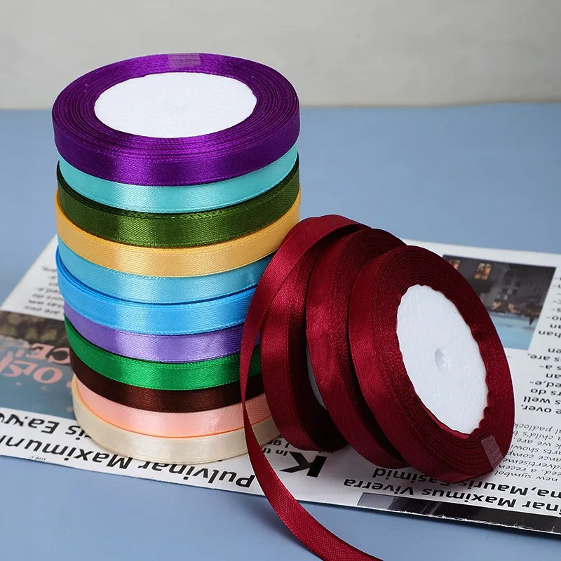 Hot sell 10mm single face double face polyester silk satin ribbon wholesale satin ribbon suppliers