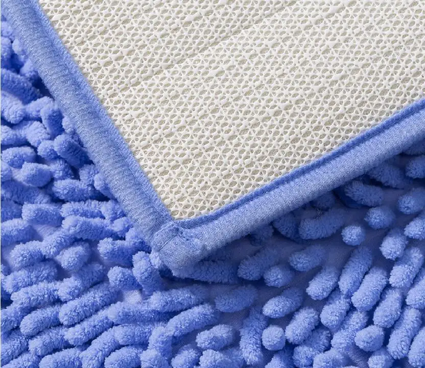 
Top Soft Shaggy Non-slip Microfiber Doormat Bathroom Rugs Bath Mats Shower Rugs 