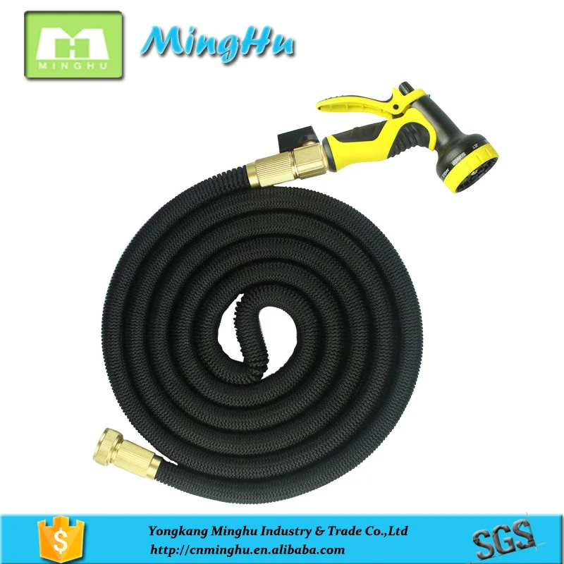 Extra Strength Fabric Expanding Pipe with Nozzle Gun Garden Lightweight Water Hose Latex Long Car Wash Water Hose