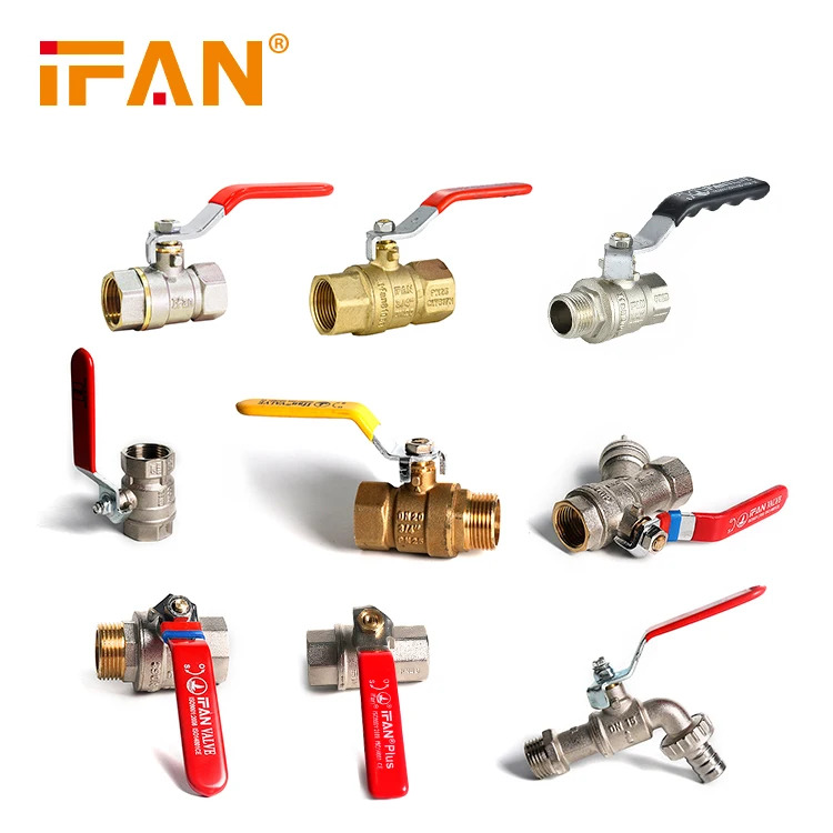 Латунные шаровые клапаны-бабочки Ifan 81065, размер 1/2-1 дюйма, металлическое сиденье для трубы IFAN