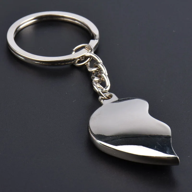 Customized Heart shaped key chain  3D Exquisite practical key chain gift.Love couple key chain
