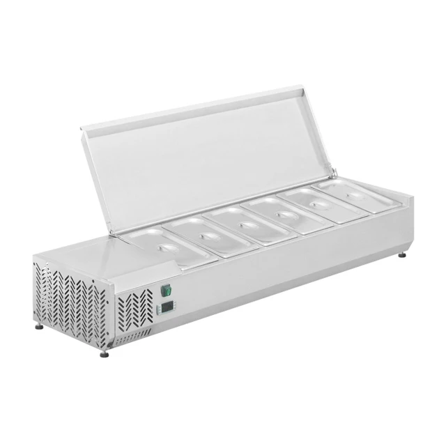 Refrigerated Pizza/salad Glass Work Table,Salad Counter Chiller