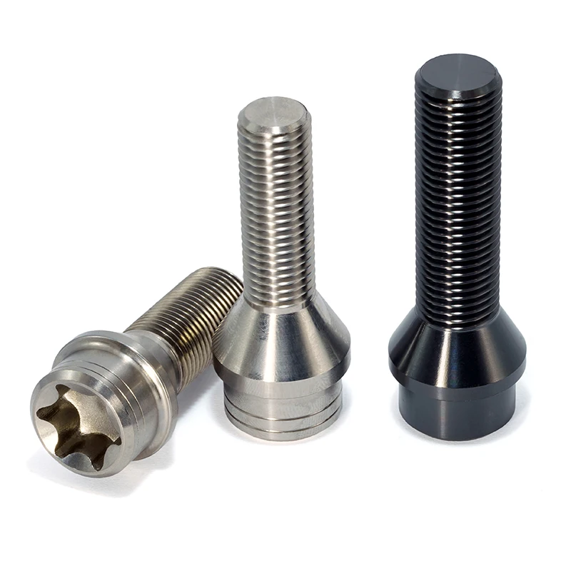 Titanium alloy spherical wheel hub bolts   for  car  direct deal