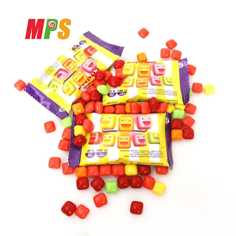 Candies Wholesale Artificially Flavored Fruit Chews Blue Raspberry Sugar Coated Chewy Dragee