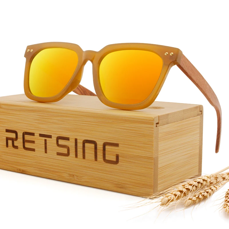 CE Approved Sunglasses Bamboo Custom Logo Polarized Sun Glasses Fashion Wooden Sunglasses China