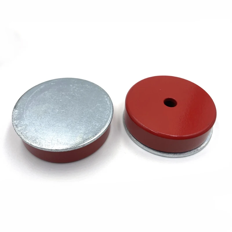 manufacture cast alnico 5 red pot horseshoe round magnet with keeper wholesale