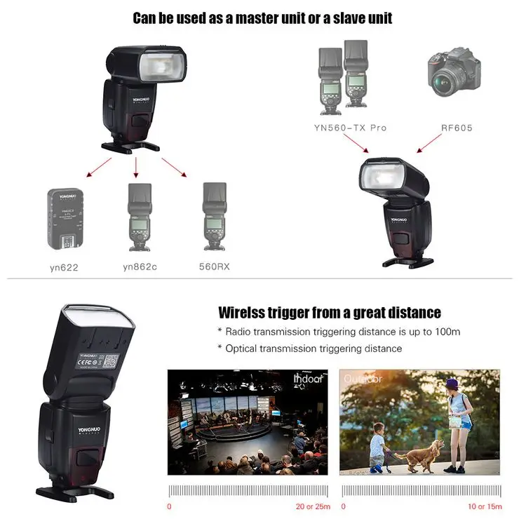 YONGNUO YN862C Speedlite Flash Light Wireless TTL Camera Flash Master Slave Speedlite for Canon 5D IV/6D/7D/40D/650D/1200D/EOS