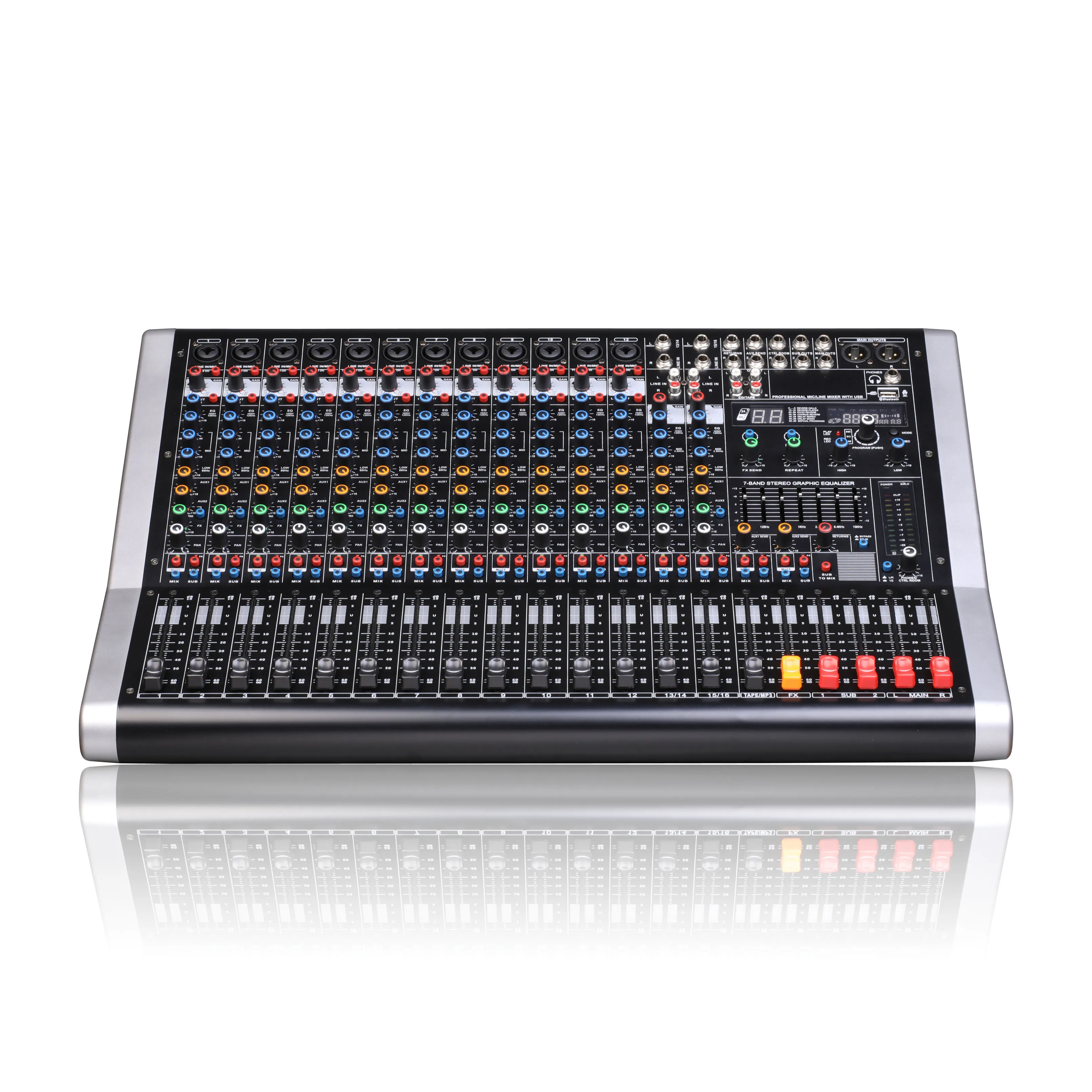 FIFI профессиональные трансляции аудио система EQ 16-канальный цифровой питание консольный микшер