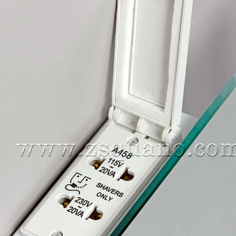 Customized Size Multi-function Bath Vanity Smart LED Lights Bathroom Mirror Cabinet With Shaver Socket