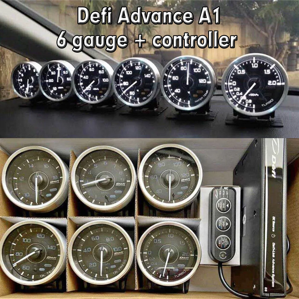 DEFI ADVANCE A1 Gauge 6Link OBD2 meter +controller + ZD Water temp voltage Turbine boost oil temperature oil pressure tachometer