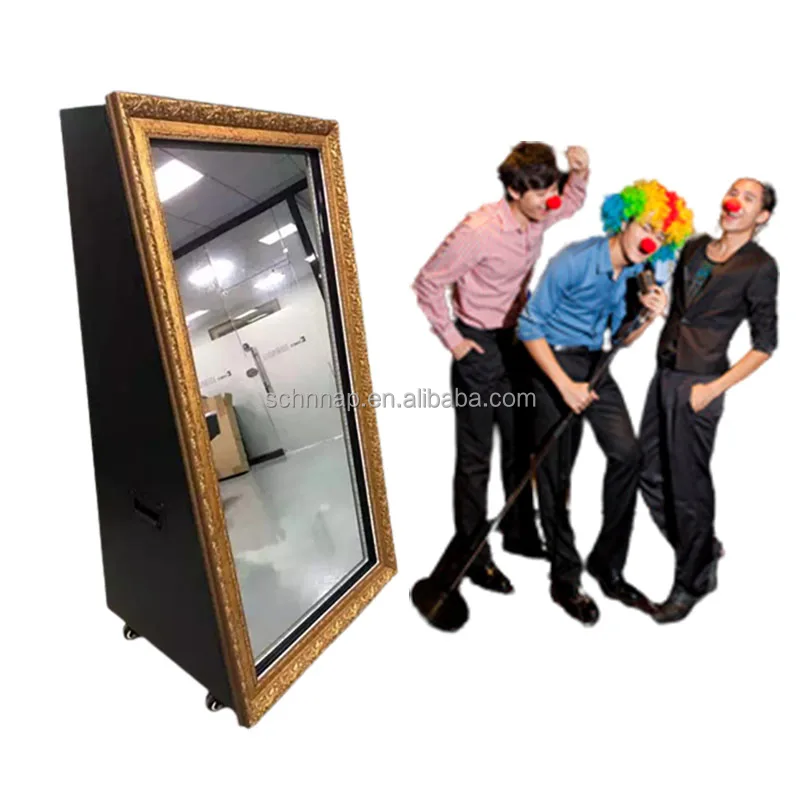 Stylish and shiny 55-inch multi-touch screen instant mirror photobooth