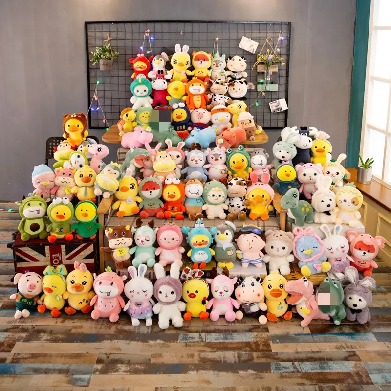Plush figure toys manufacturer soft stuffed animal teddy bear doll customized logo claw machine toy