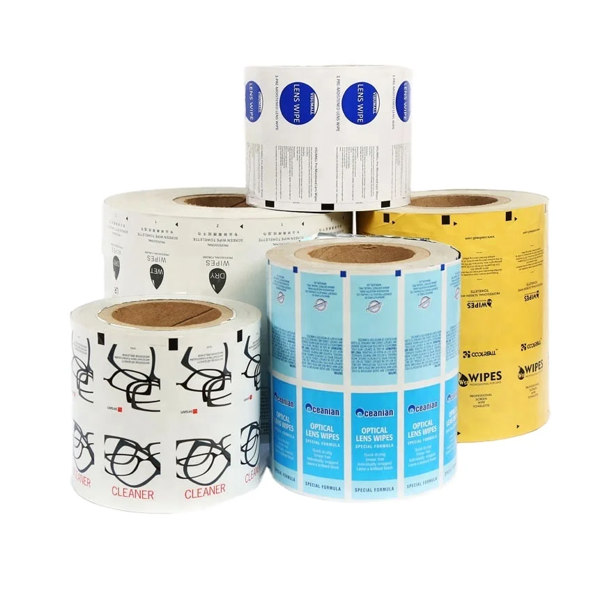 Eco Friendly Plastic Al Laminated Food Packaging Film Roll with customized printed logo