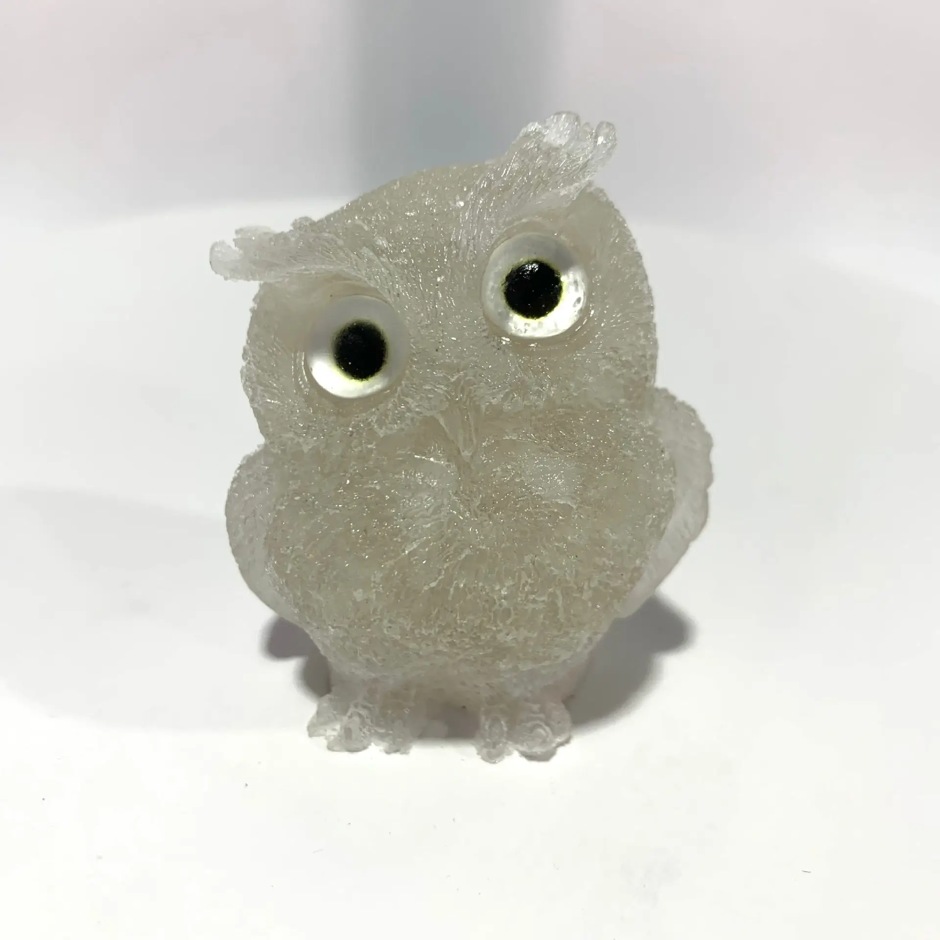 2024 Factory price healing crystal rose quartz apatite mookaite tiger eye stone resin owls for sale