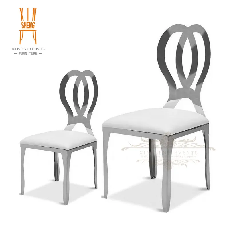 Fancy stainless steel butterfly back event gold wedding chairs