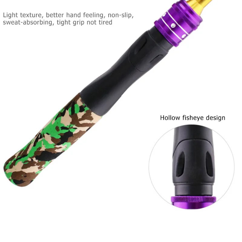 Tcoedm 61cm Ice Fishing Rod Carbon Spinning Winter Raft Shrimp Carp Fishing Child Pole Winter Fishing Rod
