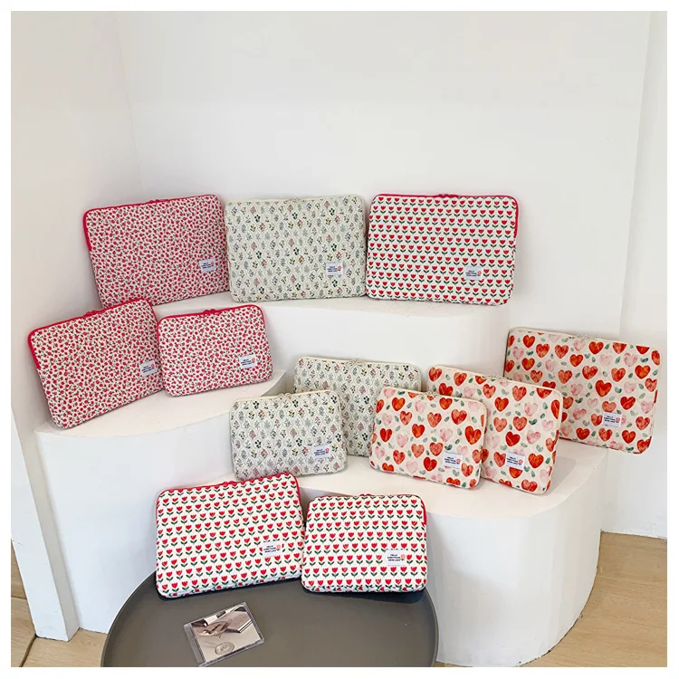 Wholesale fine prints with tulip leaves, shock-proof laptops, large tablet sleeves  business