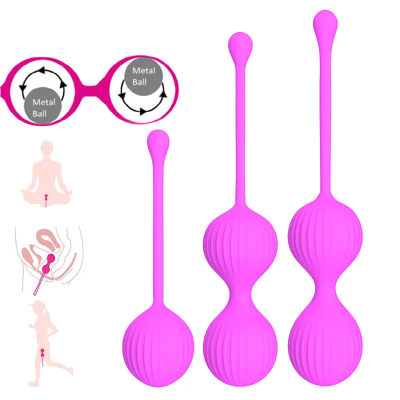 Медицинский силиконовый шарик Кегеля, шарик Бен-ва, 3 размера, усадочный шарик, для укрепления мышц влагалища, интимные игрушки для женщин