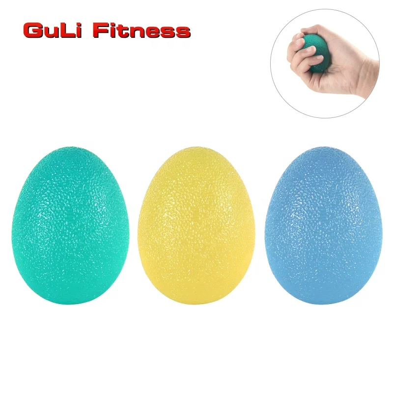 Guli Fitness Silicone Egg Finger Strength Training Grip Gym Ball Strength Trainer Finger Exercise Relaxation Hand Massage Ball (60734730752)