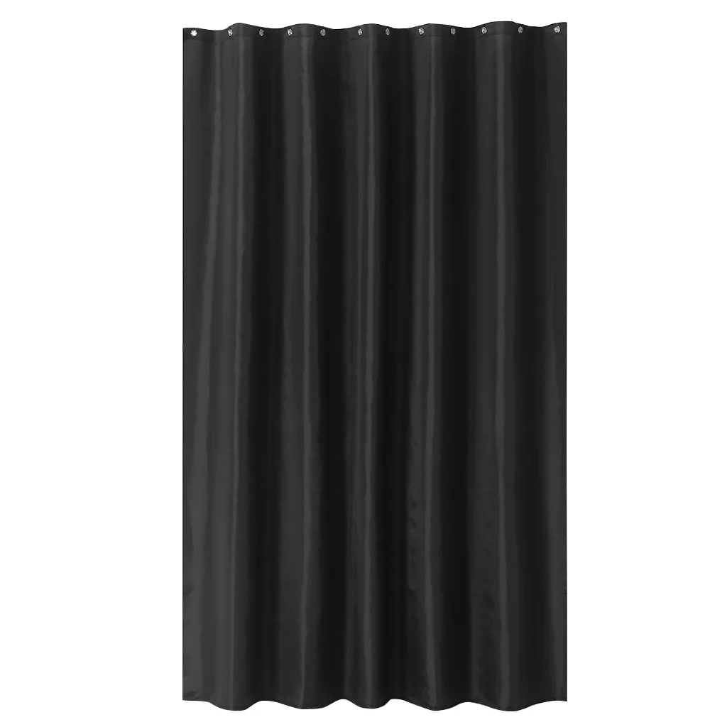 Solid Color Mold and Mildew Resistant Shower Curtain with Hooks High-quality Waterproof Shower Curtain Polyester 1 Piece/ Opp