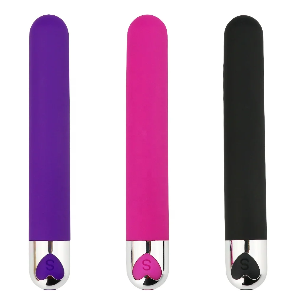 10 frequency vibrating USB rechargeable women vibe slim sex toys bullet vibrator with heart-shape button