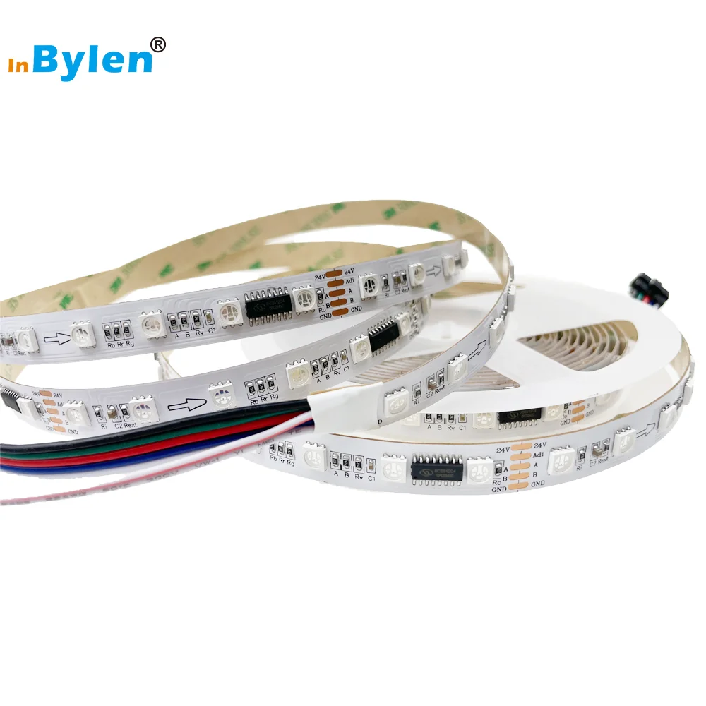 Manufacturer DMX RGB DC24V 14.4W 60LEDs 10Piexls RGB DMX Strip light UCS512C4 IP20 Three Years Warranty LED strip Light