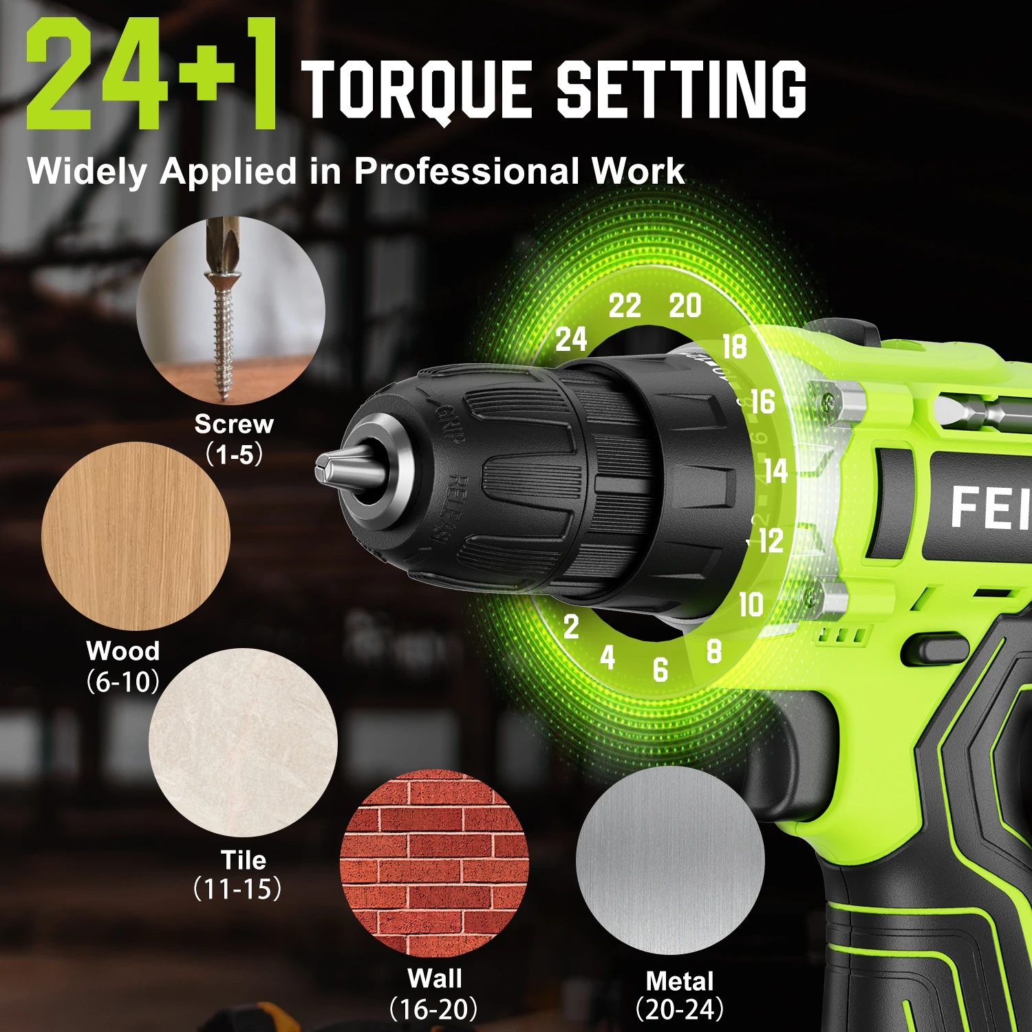 28pcs Electric Cordless Power Drill Set 12V Lithium-ion Battery Charger Brushed Motor Screwdriver Tools Box
