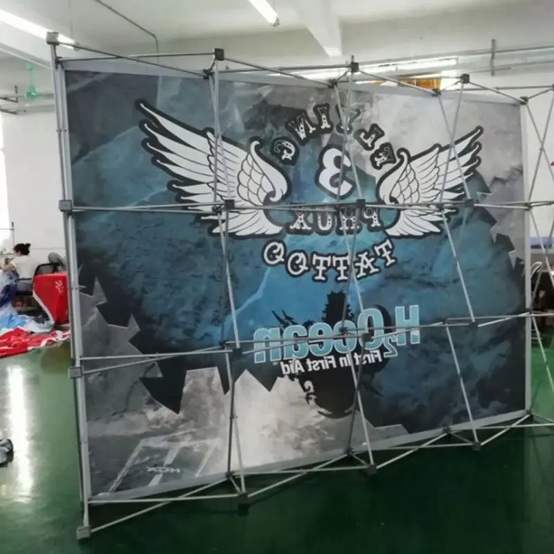 Exhibition Display Straight Or Curved Pop Up Banner Wall For Advertising