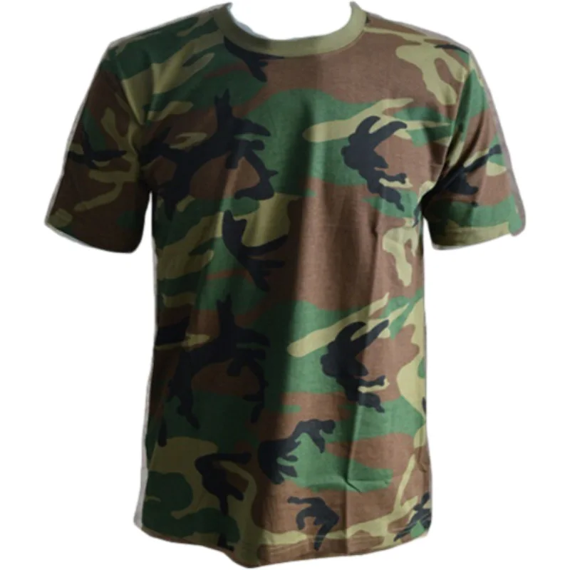 
Military Tshirts Mens Outdoor Tactical Camo Breathable Cotton T-shirt Camouflage T shirts Woodland for Wholesale 