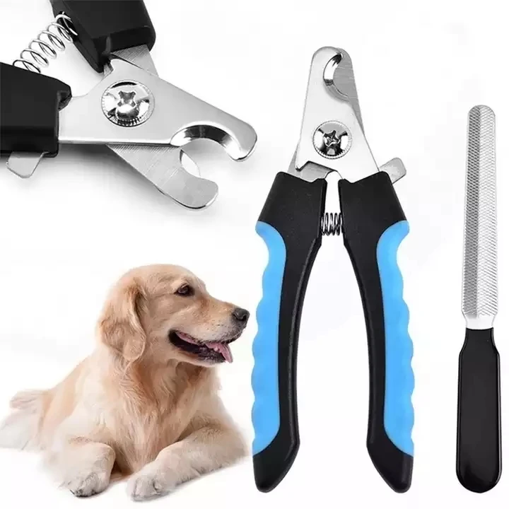 High Quality Durable Stainless Steel Pet Nail Cutter Set Professional Cat Grooming Sharp Pet Nail Clipper With File