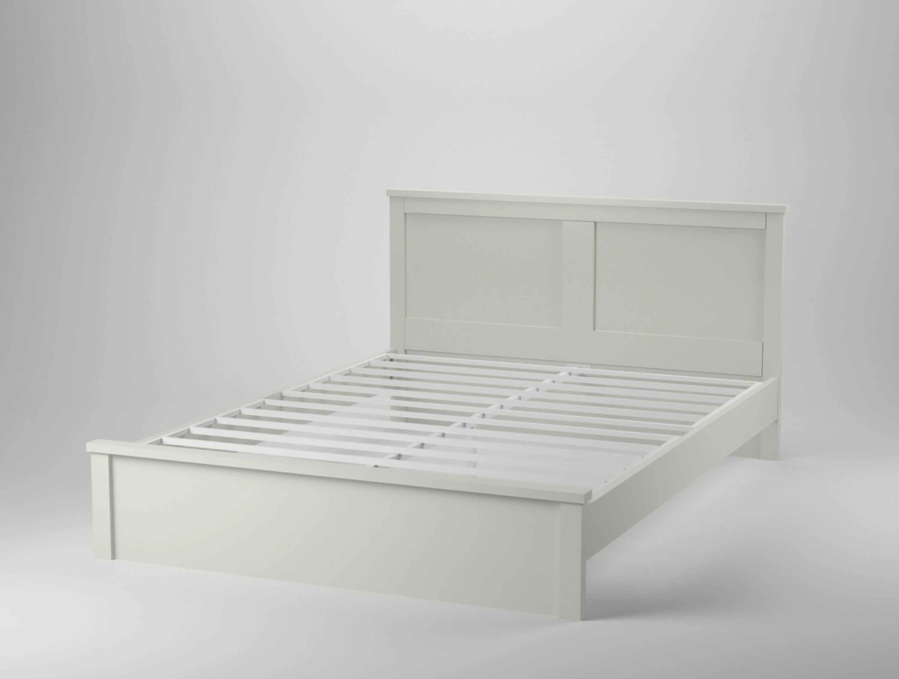 Modern Japanese Style Bedroom Queen Size MFC Bed Frame Mattress Foundation UN