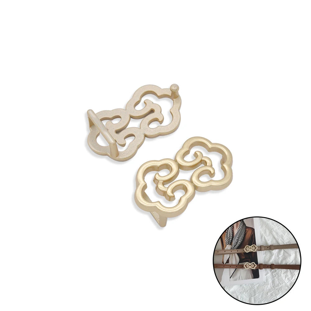 Custom with Logo Belt Accessories  factory Metal Zinc Alloy sling chain Pin Belt Buckle Handbag Double D Ring Buckle For Handbag