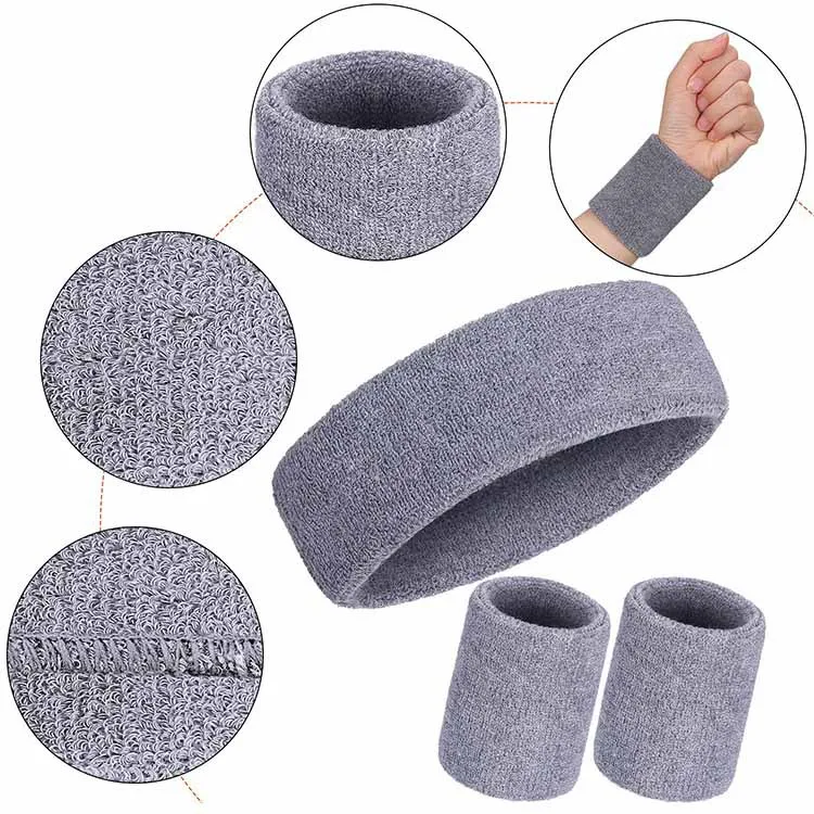 Cheap  Custom Sport Sweatbands Head Sweat BandsTenia Sweat Absorption Basketball Tennis Head Wrist band