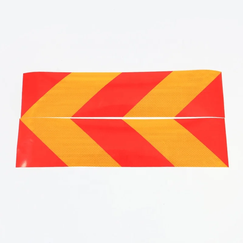 Red orange reflective Self Adhesive Reflective  Danger tips reflective strip Diamond Grade Truck Reflective Tape