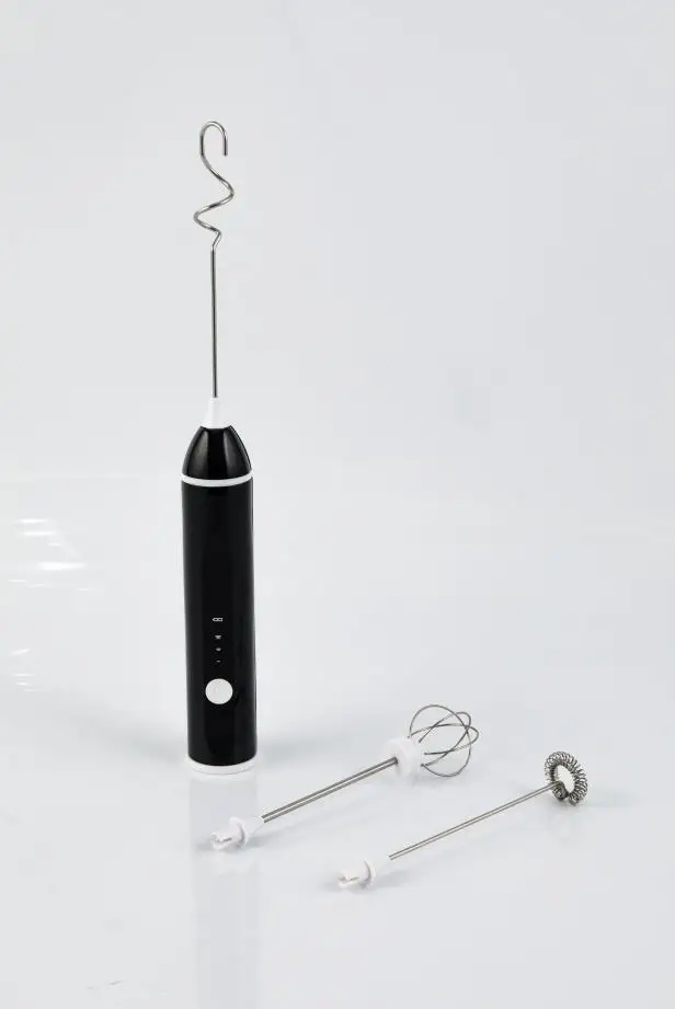 Electric Mini Hand Blender Powerful Battery Handheld Electric Whisk 3 Stick Milk Frother Rechargeable
