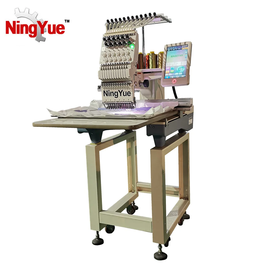 NY-1201 10 игл компьютеризированная 12 иглы одно головной убор вышивка и швейная машина