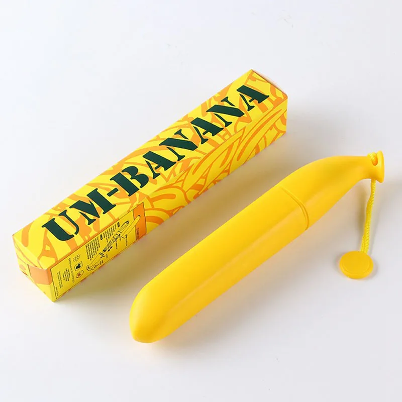 Portable Banana Shape Umbrella Short Handle Umbrella Mini UV Protection 3 Fold Compact Umbrella
