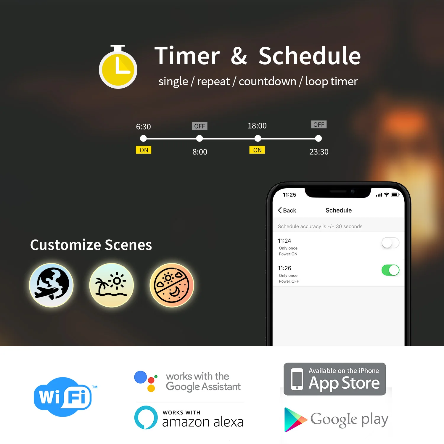 WF30S 120V US standard smart switch wifi on off interruptor inteligente 3 way switch for home automation