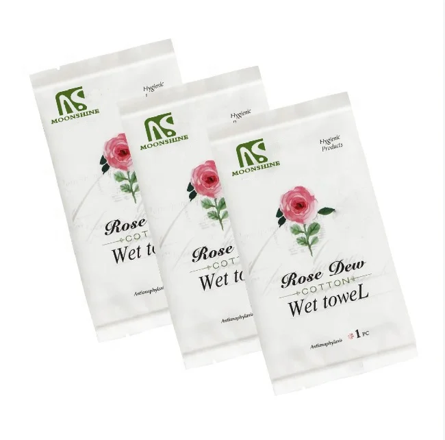 Single Pack Lemon Scented Disposable cotton Wet Towel